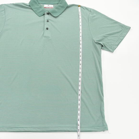 Grand Slam Performance Polo XXL Green Striped Short Sleeve Shirt Pre-Owned - Picture 2 of 6
